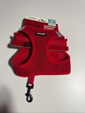 Red Step-In Air cat  Harness & Leash Set M